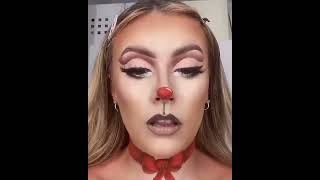 Christmas Rudolph Reindeer Makeup Tutorial 🦌 Rudolph Makeup Look 🦌 Christmas Makeup Tutorial 🦌