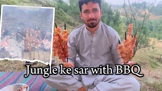 Jungle ke sar with BBQ || with friends