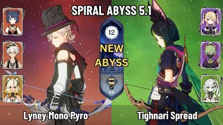 NEW SPIRAL ABYSS 5.2 | C0 Lyney Xilonen Mono Pyro | C0 Tighnari Spread Team | Genshin Impact