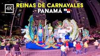 🟡 [4K] 🇵🇦 Desfile de Reinas del Carnaval de Panamá | Un espectáculo de realeza