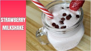 Simple Strawberry Milkshake Recipe| How to Make Strawberry Milkshake| So Refreshing!| FOODS ETCETERA