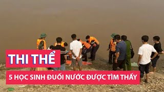 Đã tìm thấy 5 thi thể học sinh đuối nước ở bãi sông Hồng