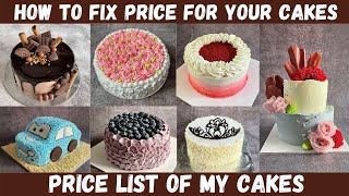 How to fix your homemade cake's price | MY CAKE PRICES | Direct, Indirect and labour costs | தமிழ்