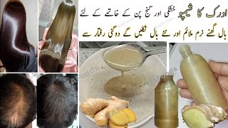 Ginger Shampoo For Healthy Scalp,Bald Hair & Dandruff | Long,Strong,Thick,Silky,Smooth & Soft Hair