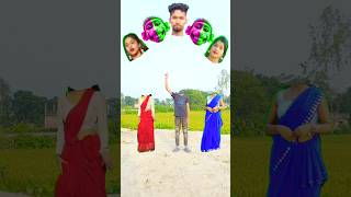 Tu radha Meri Main Shyam Tera song🥰 2 cute bhabi vs me correct head maching game #shorts