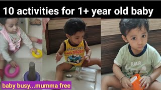 diy engaging activities for 1+ year old baby at home