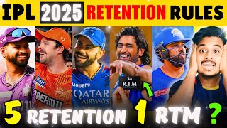 🛑 IPL 2025 "6 RETENTION" Rule हो गया ANNOUNCED ? 🤯 | RCB| KKR| SRH| No Limit In Overseas PLAYERS ? 🤔