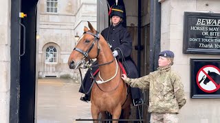 King’s Guard Horse likes to be loved !!