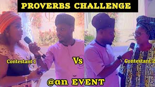 PROVERBS CHALLENGE AT AN EVENT