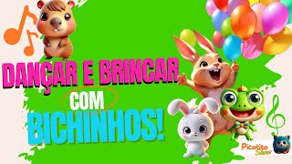 🎉 Dançar e Brincar com Bichinhos! 🐸✨ Músicas Animadas para Crianças! 💃🐶