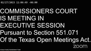 Regular Commissioners Court - 02/27/2023