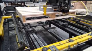 Pallet Nailing and Stacking inside a Rhino Pallet Nailing Machine