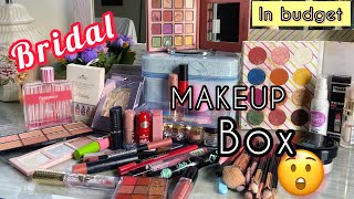 Extremely Affordable Bridal Makeup kit😨 #makeupbox #bridalmakeupkit