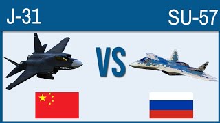 J-31 VS Sukhoi Su-57 - Top Fighter Jets of the World Compared