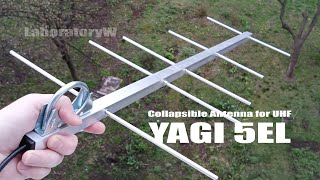 Collapsible all metal Yagi 5el UHF