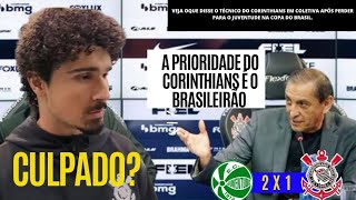 JUVENTUDE 2 X 1 CORINTHIANS - COLETIVA - Ramon diaz | entrevista com André ramalho | copa do brasil