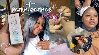 HOW TO GLOW UP 🎀MAINTENANCE VLOG | Hair, Nails, Lashes, Wax, Yara Perfume, Choco Musk Perfume