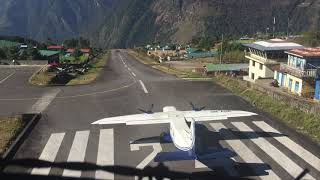 Lukla Airport Nepal- plane take off