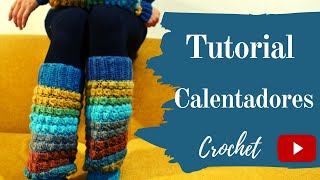 CALENTADORES A CROCHET PASO A PASO. Polainas a crochet. Punto burbuja