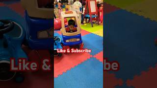 Hiyan 😃🚔 Pretend to Ride on Police car #shorts | Baby songs | wheels on the police car cocomelon