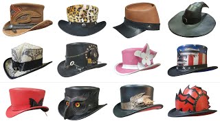 Handmade leather hats Vintage Classic El Dorado Voodoo Hatter Buffalo Crocodile Victorian American