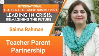 Teacher Parent Partnership | Saima Rahman