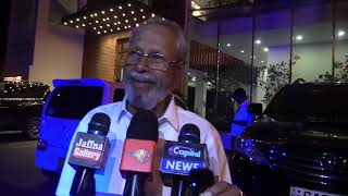 CVK Sivaganam talks to reporters after meeting Indian HC in Jaffna