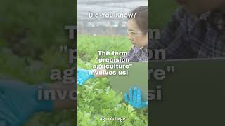 The term "precision agriculture" involves using #technology      #agriculture #shorts