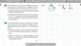 Problemi di fisica sulla corrente -  risoluzione circuiti e R equivalenti - 03