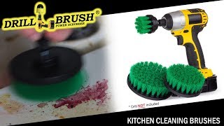 How to Clean and Scrub Kitchen Stove, Counters, Tables, Sinks, Ovens  | Drillbrush Power Scrubber