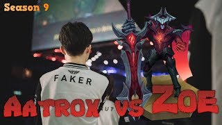 Faker - Aatrox vs Zoe Mid - LoL Season 9 KR Ranked | League of Legends Replays