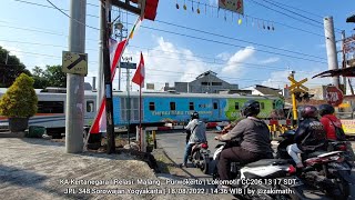 Kecegat KA Kertanegara Saat Cuaca Panas Terik (Lokomotif CC206 13 17 SDT)