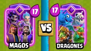 MAGOS vs DRAGONES | 4vs4 | NUEVO MAGO EVOLUCIONADO | Clash Royale