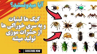 آیا می‌دانستید؟کیک ها و یه سری لبنیات از حشرات موزی تولید میشه😱😱✅💯