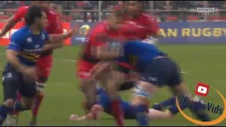 Drew Mitchell bumps off Jonny Sexton - Toulon vs Leinster 13/12/15