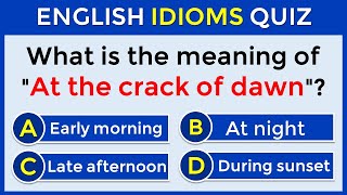 English Idioms Quiz | CAN YOU SCORE 30/30? #challenge 69