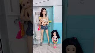 Barbie and her kids funny 🤣 #stopmotion #comedy #humor