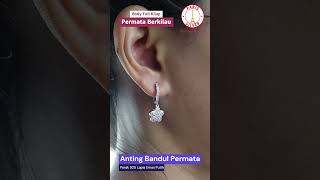 Anting Bintang Snow Wanita Perak Asli Silver 925 Lapis Emas Putih #jewellery #perak #anting