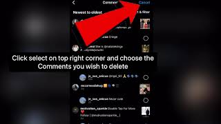 How to delete Instagram comments (short simple video)