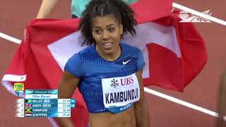 200m  MILLER-UIBO Shaunae (21.74)  Wind: -0.4 m/s Diamond League Zurich 2019