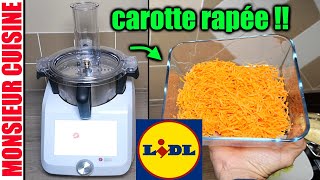 LIDL MONSIEUR CUISINE SMART accessoire trancheuse et râpe carotte râpée concombre compatible CONNECT