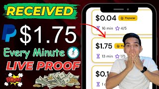 Earn $1.75 in Every Minute 🔥 Live Earning Proof | Best New Paypal Earning App