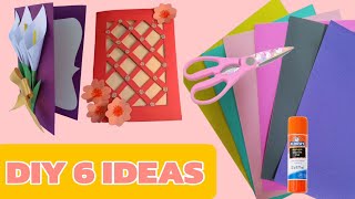 How To Make 6 Different Cards From Paper |6 Different card ideas | Step by Step