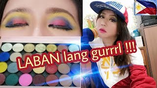 Laban PILIPINAS kaya natin 'to! PHILIPPINE FLAG inspiredMakeup TRANSFORMATION /Frances Joy