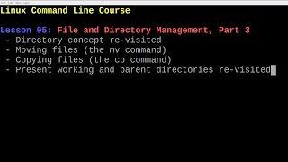 Linux File and Directory Management - Moving and Copying Files and Directories