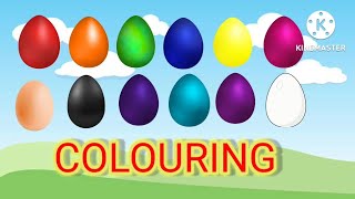 Colours learn  ।Colours Name English To Bengali learn colour with colouring egg ।