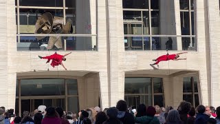 Bandaloop vertical wall dancing at Lincoln Center