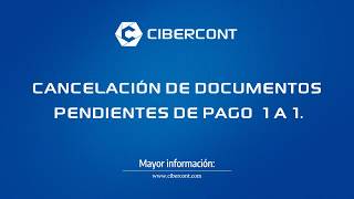 CANCELACIÓN DE DOCUMENTOS PENDIENTES DE PAGO  1 A 1