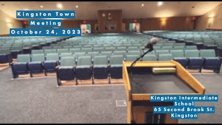 Kingston Town Meeting: 10/24/23