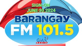 Barangay FM 101.5mhz Naga City Sign-On - 6-30-2024